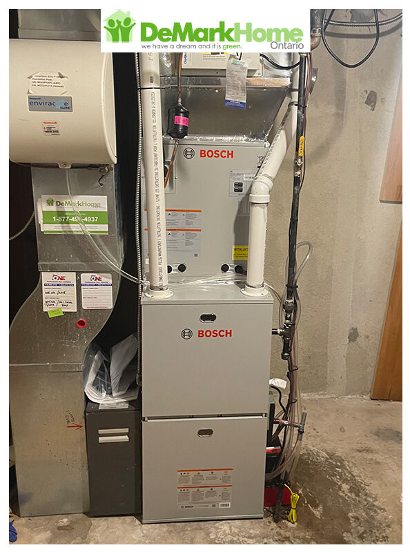 Bosch furnace and heat pump installed DeMark Home Ontario