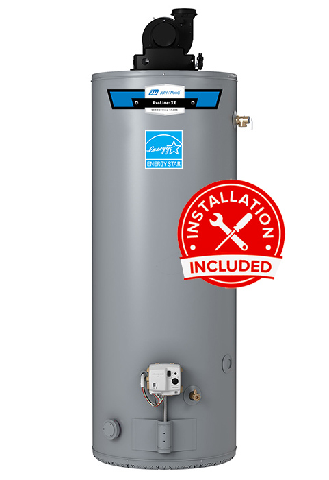 John Wood Power Vent Water Heater 50 Gallon - JWPV50N