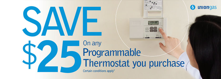 Programmable Thermostat Rebate Union Gas DeMark Home Ontario Furnaces 