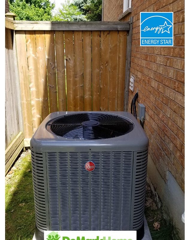 Rheem air conditioner installed DeMark Home Ontario